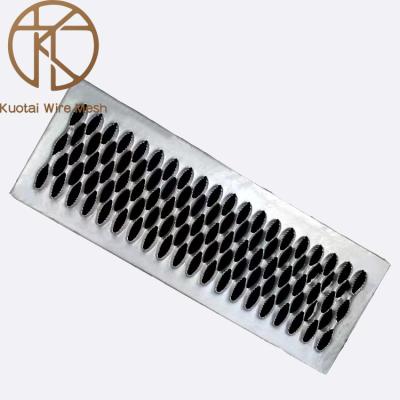 China Anti Slip Resistance Diamond Hole Perforated Walkway Crocodile Mouth Anti Skid Plate Grating for sale