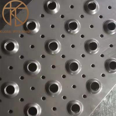 China Anti-skid resistance galvanized ladder rang perforated hole anti-skid metal plate for plank/walkway /stair tread for sale