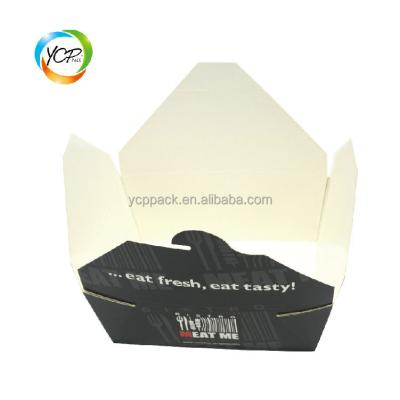 China Biodegradable Custom High Quality Disposable Brown Take Away Food Ivory Board Lunch Box for sale