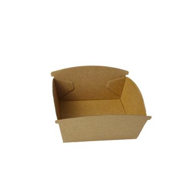 China Classic Disposable Paper Food Brown Food Serving Tray for sale