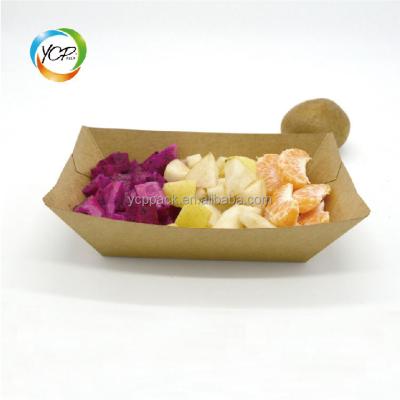 China Best Selling Food Wrapping Paper Ship Shaped Packaging Tray, Food Paper Tray for sale