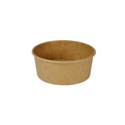 China Recycled Materials Ivory Panel Salad Fruit Custom Disposable Paper Bowl With Lid for sale