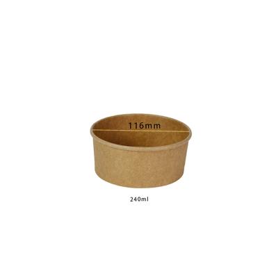 China Recycled Materials Paper Bowl With Lid Ivory Panel Custom Disposable Salad Fruit for sale