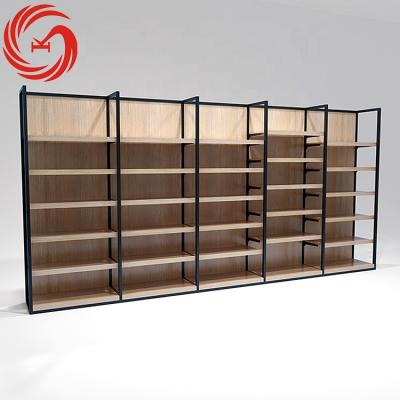 China Environmental Friendly Hypermarket Display Racks For Sale Glass Wall Display Showcase Free Standing Wall Cabinet for sale