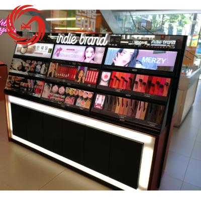 China Good Design Makeup Shop Cosmetic Shop Display Shelving Rack For Cosmetic Furniture for sale