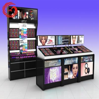 China Metal Wall Mounted Cosmetic Display Rack/Durable Wooden/Stainless/Glass Shop Equipment for sale