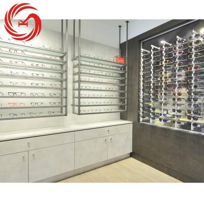 China High End And Fashion Frame Eyewear Glasses Show Optical Shop Decoration Glass Wooden Display Cabinet for sale