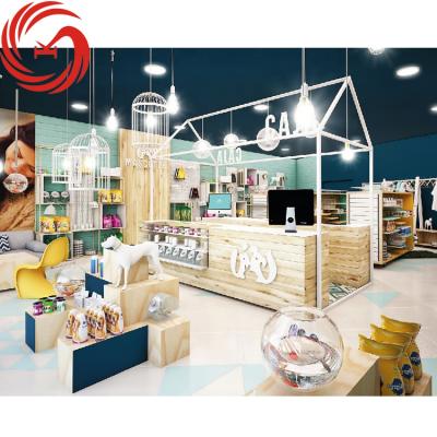 China Environmentally Friendly Shop Decoration Smallest Beauty Mall Custom Interior Design Toy Pet Shop for sale