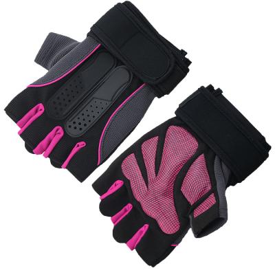 China Bicycle Weightlifting Short Fitness Gloves Comfortable Outdoor Cycling Half Finger Cycling Wrap for sale