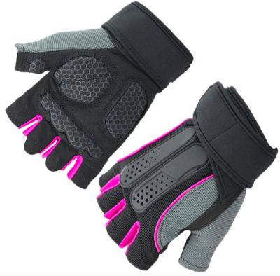 China Outdoor Breathable Outdoor Fitness Sports Half Finger Bicycle Riding Weightlifting Gloves for sale