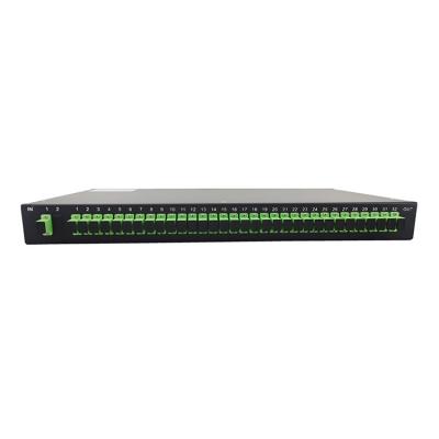 China Hot Sale FTTH Fiber Optic Equipment SC APC 1*32 Rack Mounted Type PLC Splitter for sale