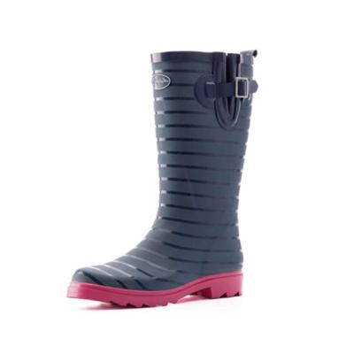 China Fashion Women's T-Brain Light Women's Fashion Silicone Rubber Non-slip Wear-resistant Knee-High Rain Boots For Women for sale