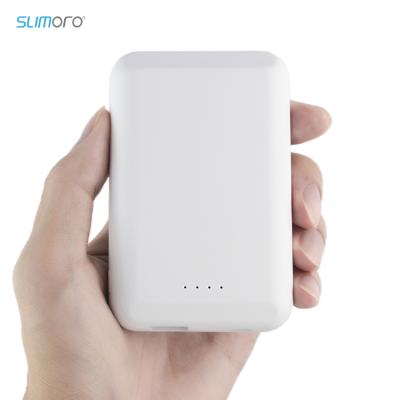 China 20W Max Magnetic Wireless Power Bank 5000mah 10000mah Fast Portable Lightweight Power Bank Slimoro Support Charging Wireless Charger for sale