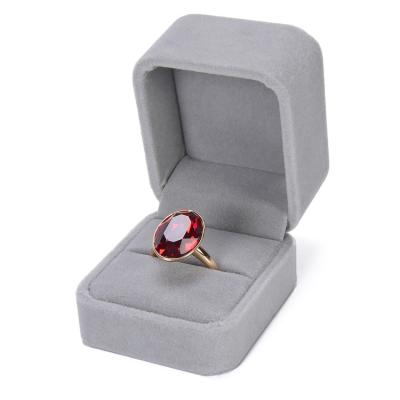 China Wholesale Custom Luxury Ring Gift Jewelry Boxes Flannel Velvet Gift Jewelry Packaging Box Wedding Jewelry Packaging Display For Jewelry Packaging With Logo for sale