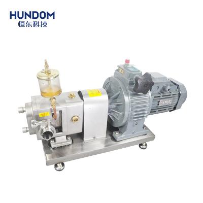 China HUNDOM automotive industry factory price chocolate variable speed lobe pump high quality syrup molasses food grade pump for sale