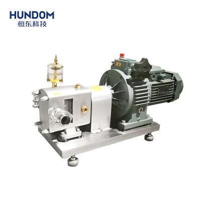 China HUNDOM Automotive Industry Food Grade High Viscosity Lobe Heating Cooling Jacketed Rotary Pump for sale