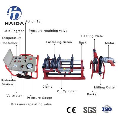 China HD-YY250 Plastic Pipe Butt Fusion Welding Machine Model HD-YY250 Plastic Hydraulic Operation for sale