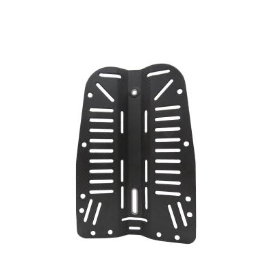 China Carbon fiber / SS316 scuba diving carbon fiber back plate with insert 316 stainless steel thickness 3mm backmount fit technical diving BCD for sale