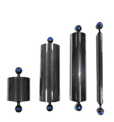 China Stock Various Size Carbon Fiber Dual Ball Floating Arm Carbon Fiber For Instant Light Underwater Diving Photography for sale