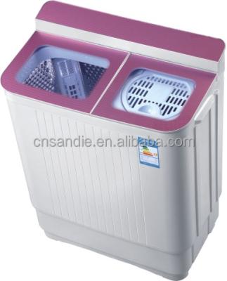 China New Plastic Glass Panel Stainless Twin Tub Washing Machine for sale