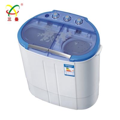 China 3.5kg Mini Plastic Semi Automatic Twin Tub Washing Machine With Spin Dryer for sale