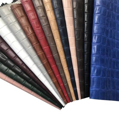 China Abrasion-Resistant Material For Making Sandals PU Crocodile Leather For Sale for sale