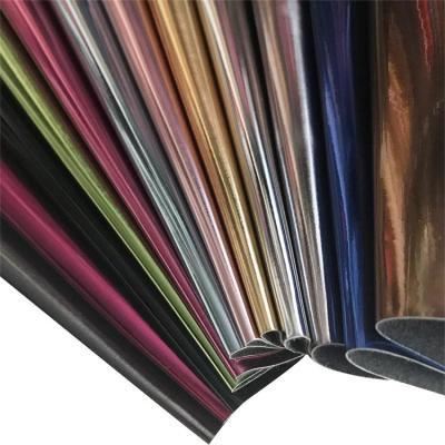 China Waterproof Mirror Face Metal PU Leatherette Material In Guangzhou for sale