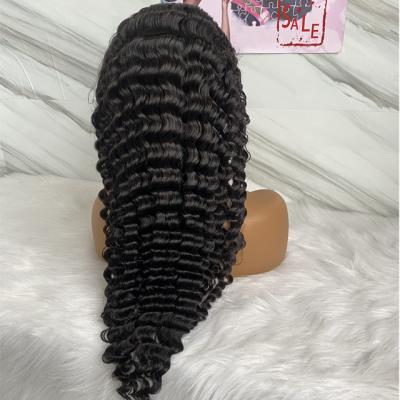 China Good Luck Deep Wave Ready To Ship Wholesale Brazilian Wet And Wavy Human Deep Wave Lace Front Wig Transparent Hair Mix Lace Front for sale