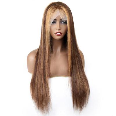 China Brazilian Human Hair 4/27 Good Luck Highlight Lace Front Wig 150% 13x4 HD Lace Front Wig For Black Women for sale