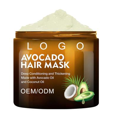 China Hair-Repairing Private Label 100% Organic Avocado Hair Mask For Dry Or Damaged Hair Keratin Hair Treatment Mask for sale