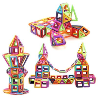 China Wholesale 72pcs Plastic Cement Children Magnetic Building Block Magnetic Tiles Educational Toys for sale