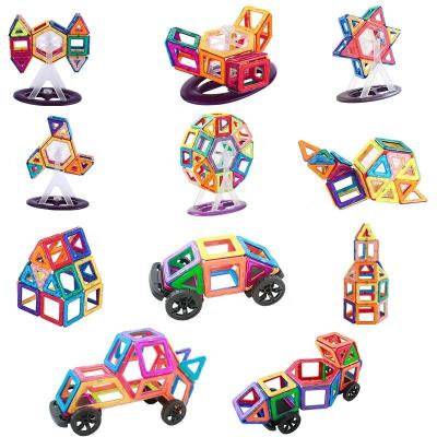 China 118pcs/set Cement Bricks DIY Building Blocks Plastic Educational Magnetic Toys Car Magnetic Toys For Children for sale