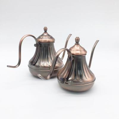 China Sustainable Factory Directly Sell Metal Stainless Steel Gold Thermal Coffee Kettle Pour Over Teapot for sale