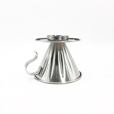 China Factory Price Sustainable Washable Cone Shape Stainless Steel Coffee Spout Coffee Filter Strainer for sale