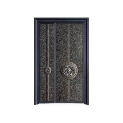 China Factory direct supply high security zinc alloy logo apartment custom exterior door bulk door Te koop