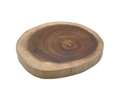 China Viable Acacia Round Shape Timer Cutting Block Serving Board Dish Natural Eco-Friendly Amazon Hot Sale for sale