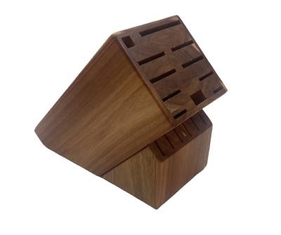 China Amazon Hot Selling Acacia 20 21 Slots Kitchen Knife Block Storage Disposable Wooden Knife Set Plug for sale