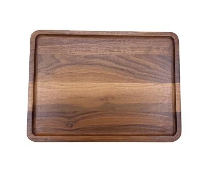 China Sustainable Walnut Sushi Food Serving Cutting Board Disc Dish for sale