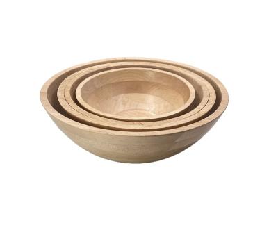 China CLASSIC North American Maple Wood Salad Bowl For Home Hotel Restaurant for sale