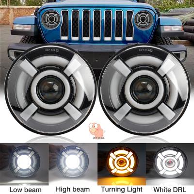 China Pair 7 Inch 70w Drl For Jeep Wrangler JK LJ TJ CJ Trash Yue for sale