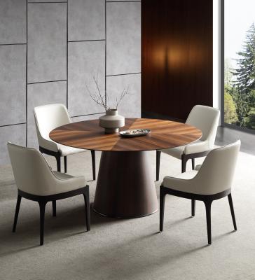 China Eco - Friendly Restaurant Furniture Sets Round Wooden Table 4 Sillas for sale