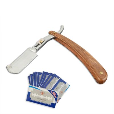 China Folding Single Blade Stainless Steel Knife Hair Removal Tool Sharp Edge Straight Razor for sale