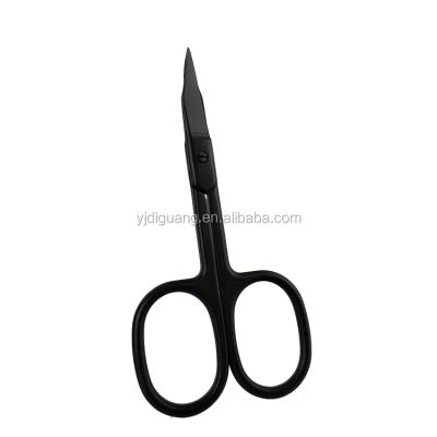 China Safety Barber Scissors Personal Grooming and Black Curved Pointed Nail Cuticle Scissors Tip Manicure Scissors Manicure Care for sale