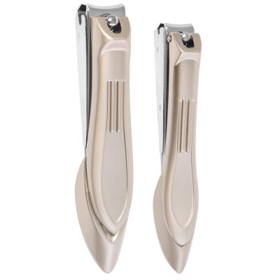 China Safety New Arrival 3 Pack Manicure Tool Finger Nail Cutter Stainless Steel Nail Clipper Set With Catcher for sale