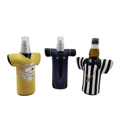 China China Custom Neoprene Cooler Sleve T-shirt Shape Beer Wine Rack for sale