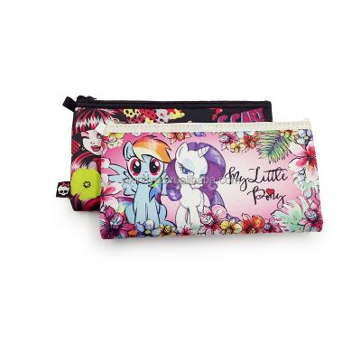 China Schools & Offices Wholesale Custom Printed Cute Kids Pencil Pouch Bag Neoprene Zipper Pencil Pouch For Girls School for sale