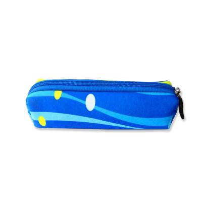 China Custom School Office Pen Bags Pencil Case School Sublimation Neoprene Zipper Pouch Promotion Gift For Kids for sale