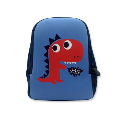 China Waterproof Printing Neoprene Cartoon Dinosaur Kids Backpack School Item Promotion Waterproof School Bag for sale