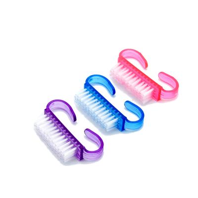 China 2021Hot Selling NAIL Beauty Plastic Brush Small Handle Nail Brush for sale