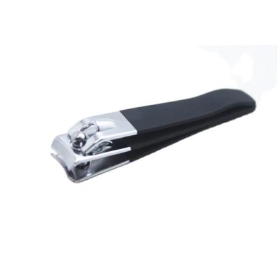 China Carbon Steel Hard Black Color Handle Rubber Toe Nail Clippers for sale